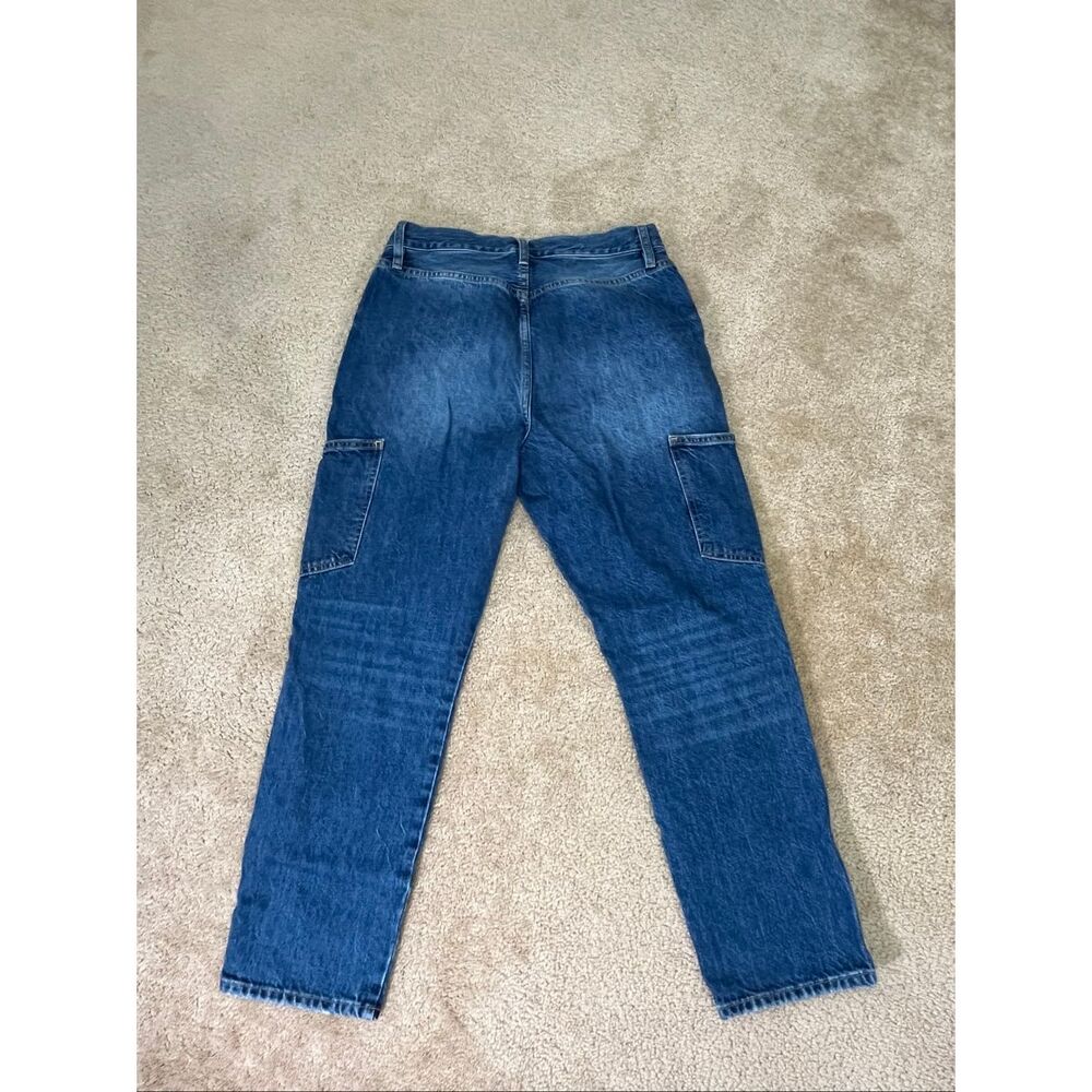 FRAME Le Original Jeans Size 28 High Rise Straight Utility Carpenter Blue Denim - Picture 9 of 9